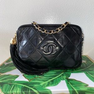 Chanel 90’s Vintage Quilted Lambskin Shoulder Camera Bag